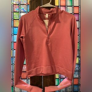 Lululemon Pink Cropped Jacket (Quarter Zip)